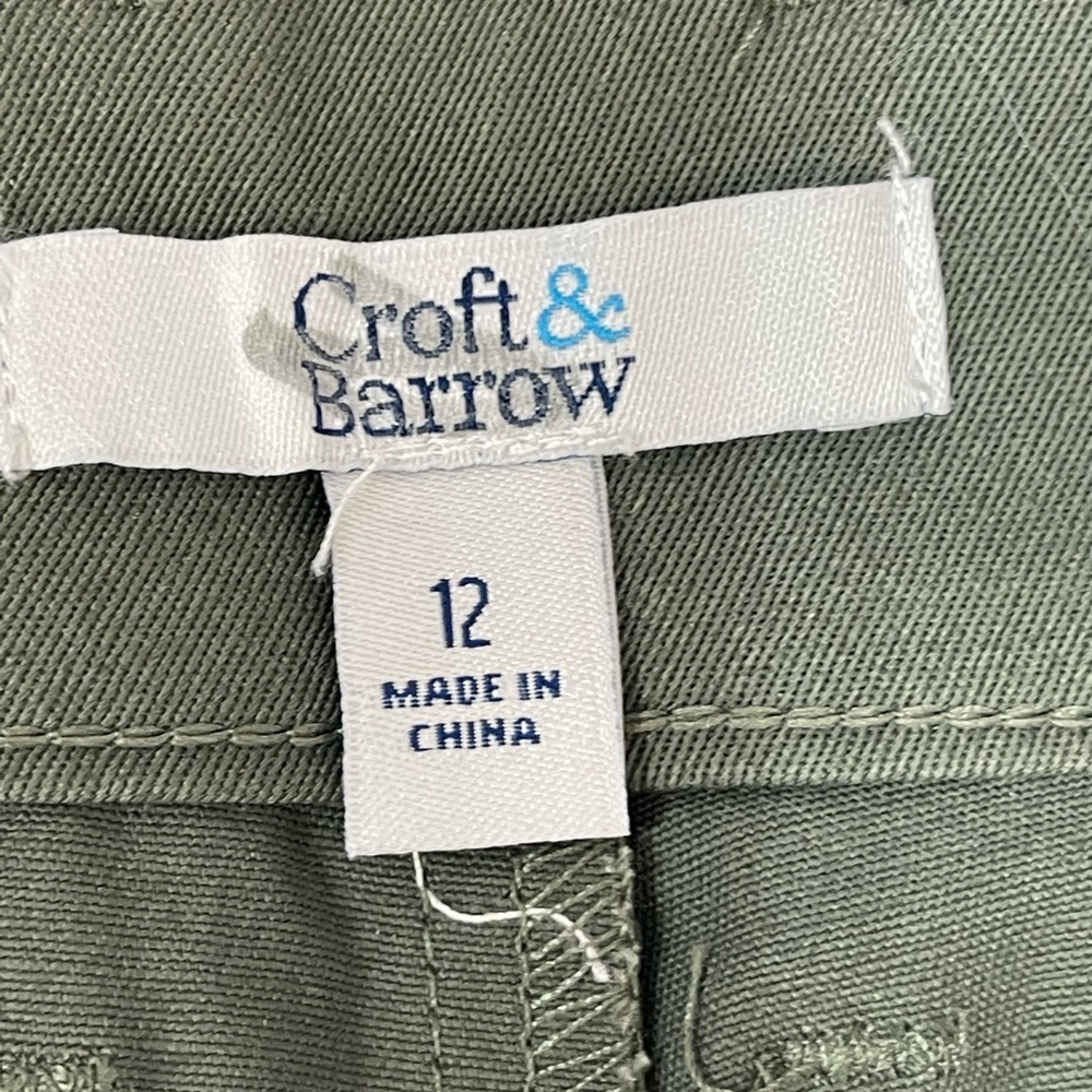 Croft & Barrow Olive Green cotton blend stretch Shorts women’s size 12 - Picture 6 of 12